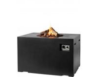 Cocoon vuurtafel lounge&dining rechthoek zwart - thumbnail
