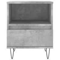 Nachtkastjes 2 st 40x35x50 cm bewerkt hout betongrijs - thumbnail