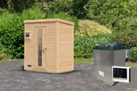 Karibu | Hytti 0 Buitensauna | Kachel 9 kW Externe Bediening - thumbnail