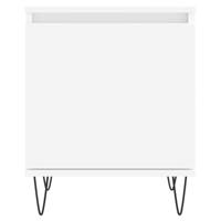 Nachtkastjes 2 st 40x30x50 cm bewerkt hout wit - thumbnail