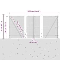 VidaXL Afrasteringspaal groen 10 x 1 m (12 x 12 mm gaas) staal - thumbnail