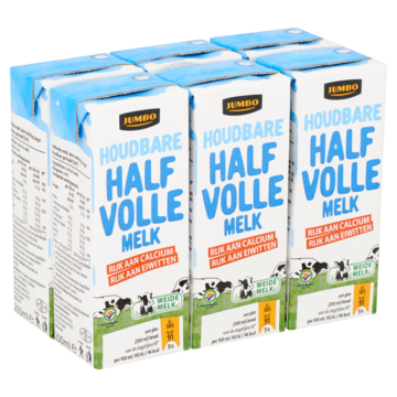 Jumbo Houdbare Halfvolle Melk 6 x 200ML