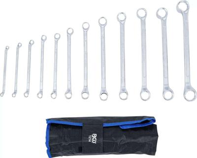BGS technic Double ring wrench set cranked SW 6 x 7 - 30 x 32 mm 12 pcs.