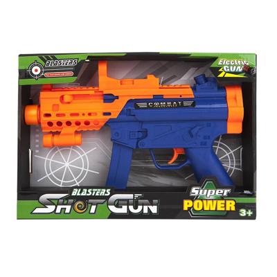 Kamparo machinegeweer met licht en geluid blauw/oranje 31 cm Kamparo machinegeweer met licht en geluid blauw/oranje 31 cm