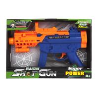 Kamparo machinegeweer met licht en geluid blauw/oranje 31 cm - thumbnail