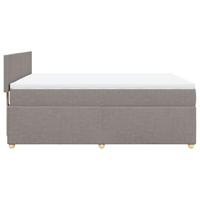 Boxspring met matras stof taupe 140x190 cm - thumbnail