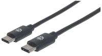 Manhattan 354875 USB-kabel USB 2.0 USB-C stekker 2.00 m Zwart - thumbnail