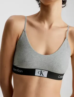Calvin Klein Bralette Katoen - CK96 - Katoenen Bh topje met spaghetti bandjes - Zonder vulling