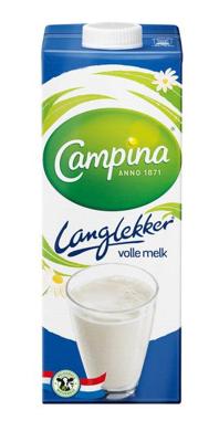 Campina langlekker volle melk pak 1ltr Campina langlekker volle melk pak 1ltr
