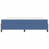 Bedframe met matras Blauw 200 x 200 cm Stof - thumbnail