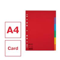 Tabbladen Esselte Economy A4 6-delig karton 11-rings assorti | 20 stuks - thumbnail