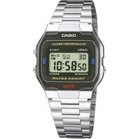 Casio A163WA-1QES Horloge Chronograaf (l x b x h) 36.8 x 33 x 9.1 mm Zilver Materiaal (behuizing): RVS Materiaal (armband): RVS - thumbnail