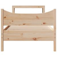 Bedframe met hoofdbord massief grenenhout 90x200 cm - thumbnail