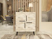 Commode MAQUERO 4 deuren marmer - thumbnail
