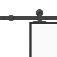 Schuifdeur met beslag 102,5x205 cm gehard glas en aluminium - thumbnail