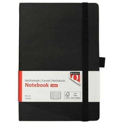 Notitieboek Quantore A5 flex lijn 192blz 80gr zwart | 36 stuks