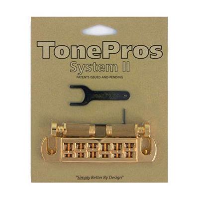 TonePros AVT2-G-G Wraparound Adjustable Bridge goud