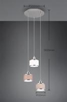 Trio 3-lichts hanglampKaprun rond Ø 29cm - 311630306 - thumbnail