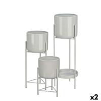 Plantenbakkenset Gift Decor Grijs Ijzer 3 Onderdelen (2 Stuks) - thumbnail