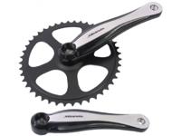 Miranda crankset beta1 plus 46 tands 3/32 blad staal crank alu zwart - thumbnail