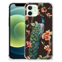 iPhone 12 Mini Case Anti-shock Pauw met Bloemen - thumbnail