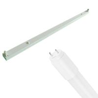 LED TL Armatuur met T8 Buis - Aigi Dybolo - 120cm Enkel - 18W - Helder/Koud Wit 6500K - IP20 - thumbnail