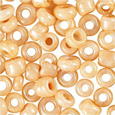 Creativ Company Rocailles, d 1,7 mm, afm 15/0, gatgrootte 0,5-0,8 mm, light peach, 25 gr/ 1 doos
