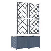 Tuin Bloempot 2 pcs Grijs 80 x 40 x 143 cm Staal - thumbnail