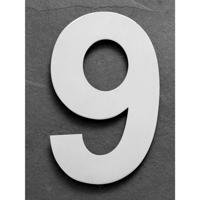 Merkloos Rvs huisnummer 9 - thumbnail