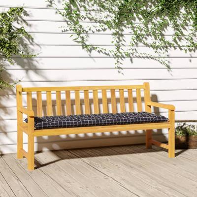 VidaXL Tuinbankkussen 150x50x7 cm oxford stof ruitpatroon zwart