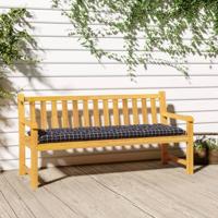 VidaXL Tuinbankkussen 150x50x7 cm oxford stof ruitpatroon zwart - thumbnail