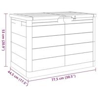 Kussenbox 77,5x44,5x53 cm polypropeen antracietkleurig - thumbnail