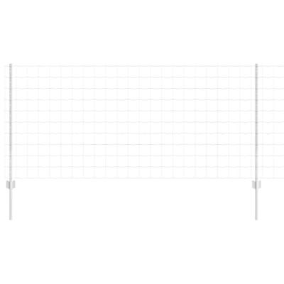 VidaXL Hek met paal zilver 1 x 25 m staal