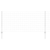 VidaXL Hek met paal zilver 1 x 10 m staal - thumbnail