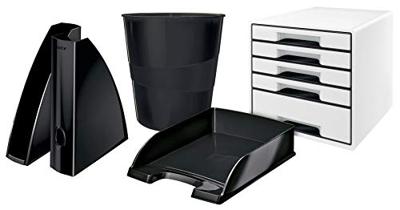 Papierbak leitz wow 15 liter zwart | 6 stuks