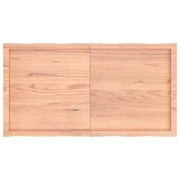 Tafelblad natuurlijke rand 120x60x(2-4)cm eikenhout lichtbruin - thumbnail