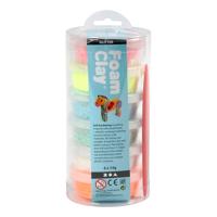 Creativ Company Foam clay pastel kleuren glitter, 6x14gr. - thumbnail