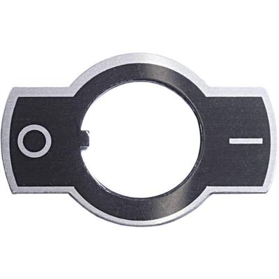 APEM U1050 Etiket Opdrukmotief 0/I Zwart 1 stuk(s)