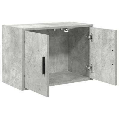 VidaXL Garagewandkasten 2 st bewerkt hout betongrijs VidaXL Garagewandkasten 2 st bewerkt hout betongrijs