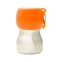 KONG H2O waterfles en voederbak, roestvrij staal, 270 ml, oranje - thumbnail