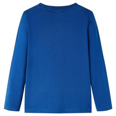 Kindershirt met lange mouwen tijgerprint 92 donkerblauw Kindershirt met lange mouwen tijgerprint 92 donkerblauw