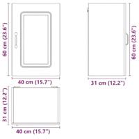 Keukenwandkast Kalmar bewerkt hout artisanaal eikenkleur - thumbnail