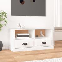 Tv-meubel 93x35,5x45 cm bewerkt hout wit - thumbnail