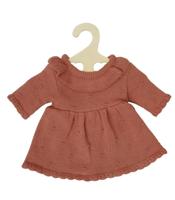 Heless Poppen brei jurk perzik, 28-35 cm - thumbnail