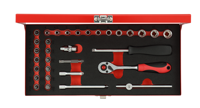 Gedore RED R49004033 3300000 Dopsleutelset 1/4 - thumbnail