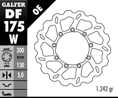 GALFER wave remschijf "df175" rotor df175 type w rigid