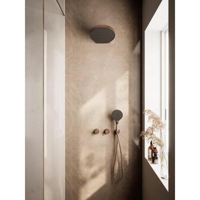 Hotbath ACE Regendoucheset - inbouwkraan - thermostatisch - 30cm hoofddouche - handdouche - geborsteld koper PVD SWAC009BCP Hotbath ACE Regendoucheset - inbouwkraan - thermostatisch - 30cm hoofddouche - handdouche - geborsteld koper PVD SWAC009BCP