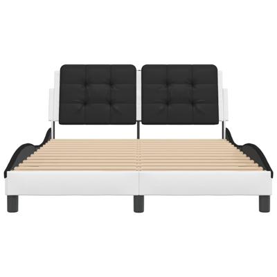 Bedframe zonder matras "Zadar" kunstleer wit en zwart 140x190 cm