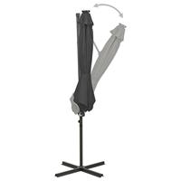 VidaXL Zweefparasol met paal en led-verlichting 300 cm antracietkleur - thumbnail