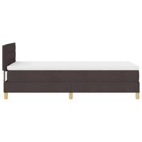 Boxspringbed met matras Donkerbruin 100 x 200 cm Stof - thumbnail